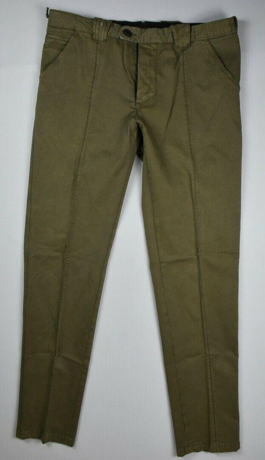 Barba Napoli Men's Olive Chino Pants Size 31/46 New $325.