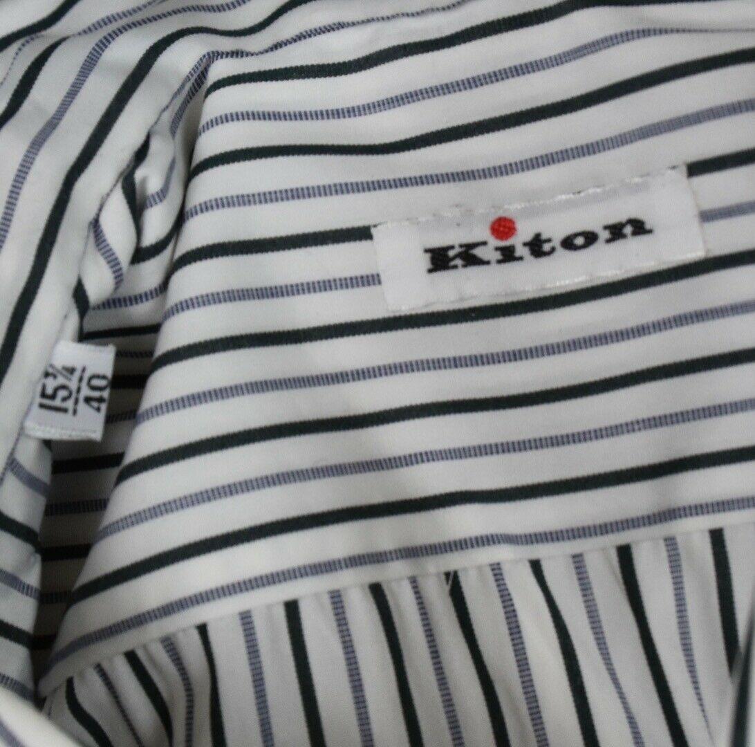 KITON Mens 2018 Handmade Stripe Dress Shirt Size 15.75 NEW $750 SKU-9/13