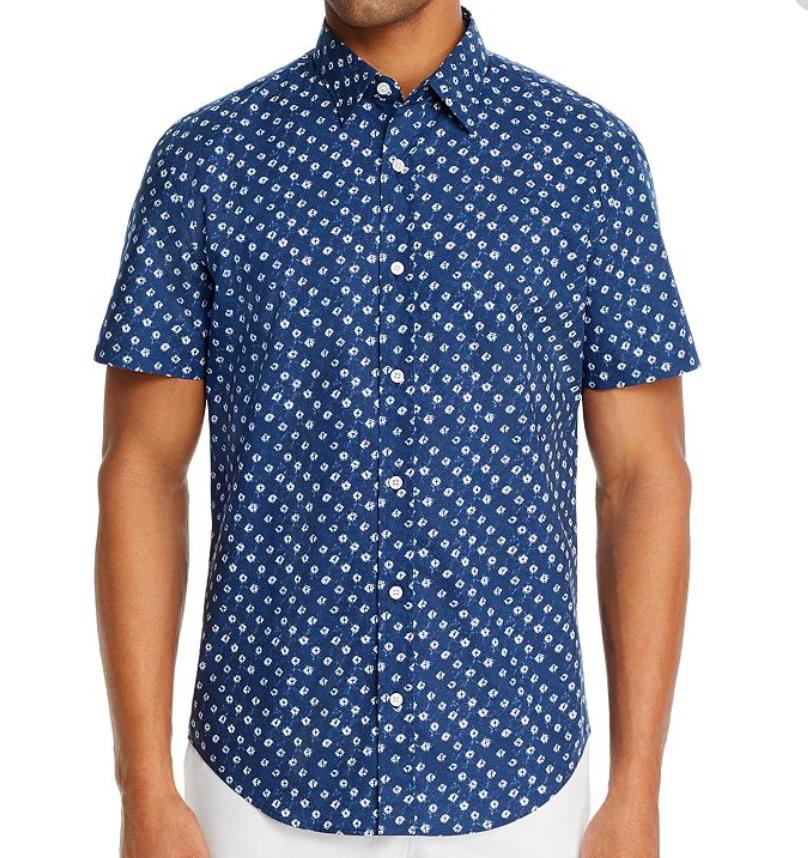 THE MEN STORE AT BLOOMINGDALES  ABSTRACT PRINT CLASSIC FIT SHIRT S NEW 88 BLM8-2