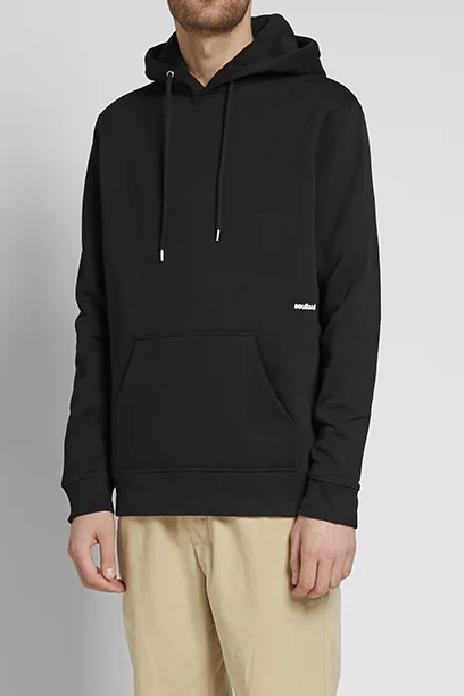 SOULLAND MEN'S BLACK WALLANCE LOGIC LOGO HOODY Sweatshirt Size M NEW $175 BLM8-C