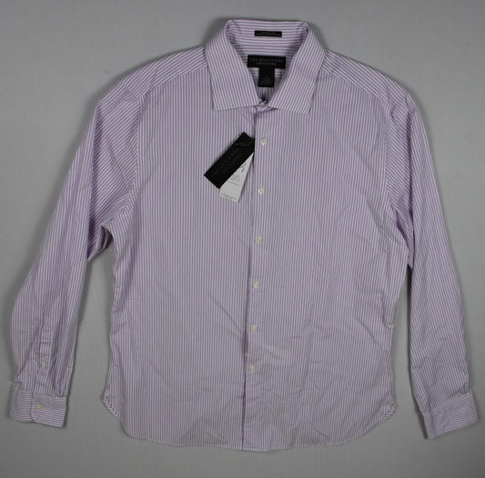 The Men's Store Stripe Purple Shirt L New $98 BM6-13