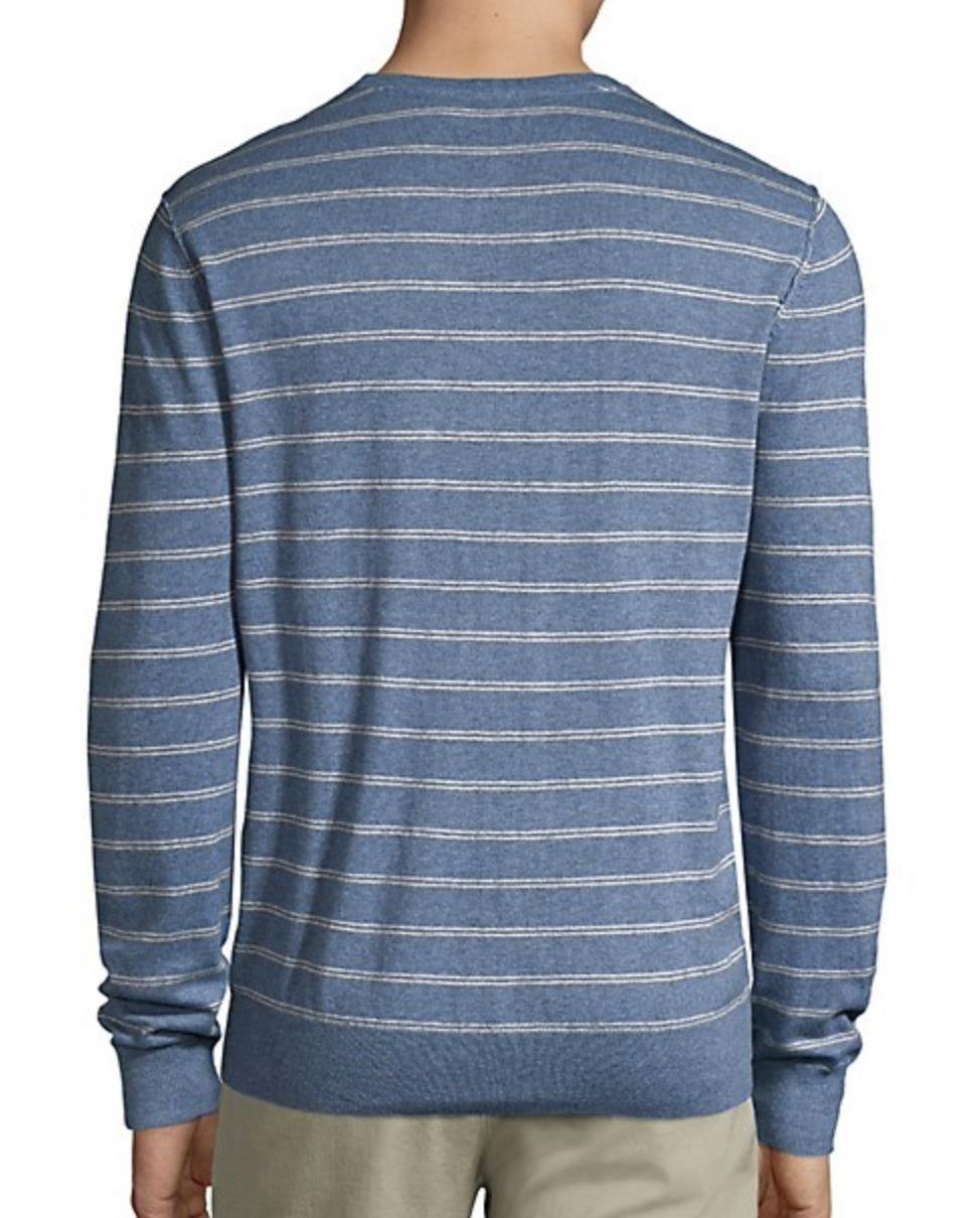 ATM Anthony Thomas Melillo Double Stripe Cotton & Cashmere Sweater Sz S BLM8-5