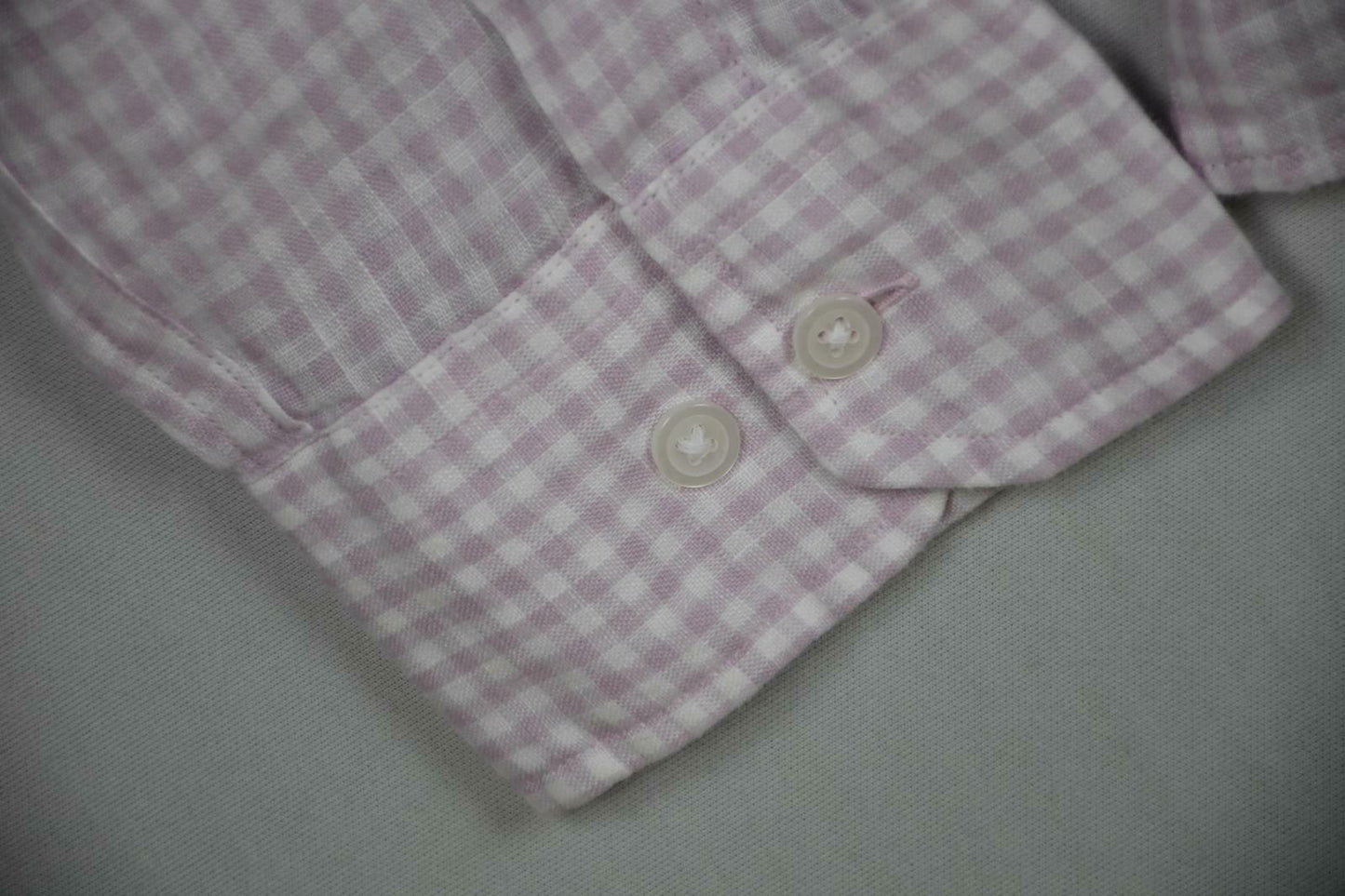 The Men's Store At Bloomingdales Linen Check White Pink Shirt S New $98 BLM8-8