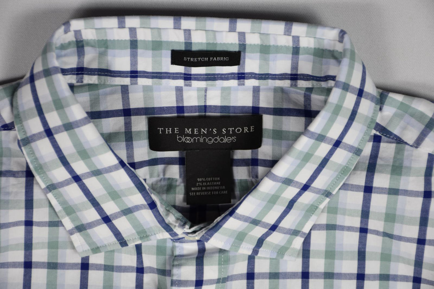 The Men's Store At Bloomingdale's Green Multi Plaid Shirt L New $98 BLM9-2