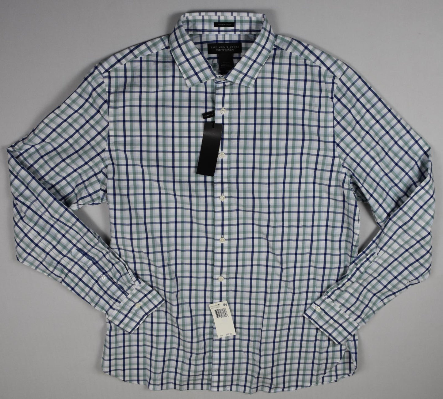 The Men's Store Men Green Multi Plaid Shirt XL New $98 BM9-3