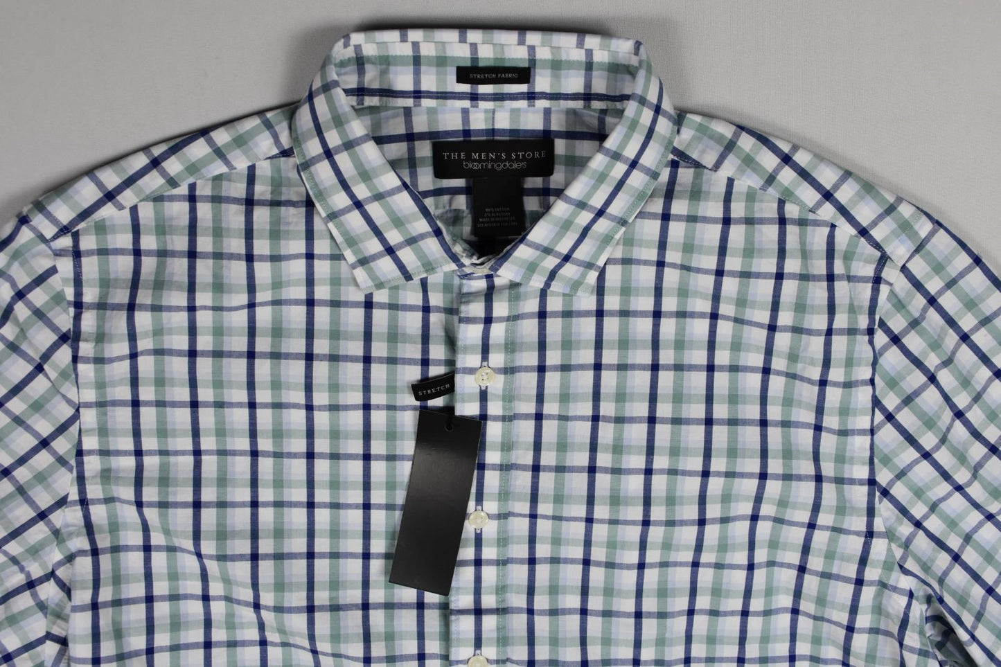 The Men's Store Men Green Multi Plaid Shirt XL New $98 BM9-3