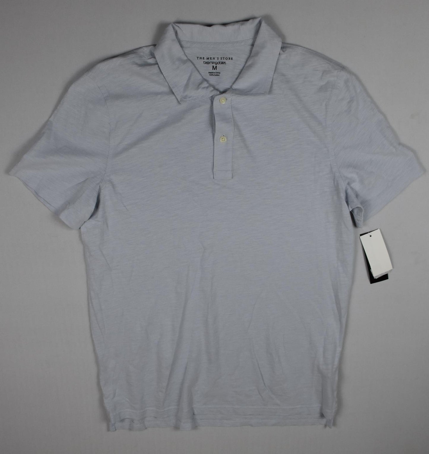 The Men's Store At Bloomingdale's Men's Light Blue Polo Shirt New M $48 BLM9-3