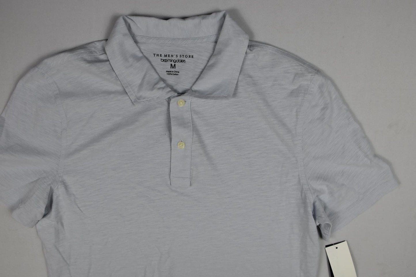 The Men's Store At Bloomingdale's Men's Light Blue Polo Shirt New M $48 BLM9-3