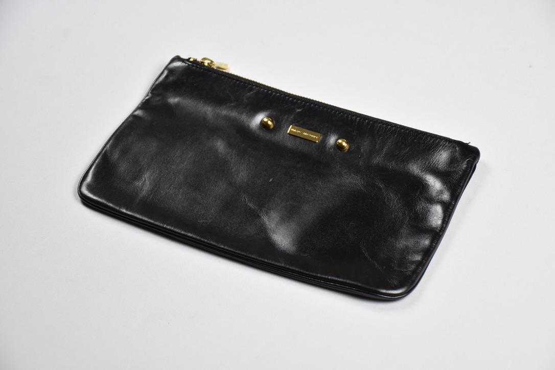 Women's Marc Jacobs Black Faux Leather Clutch DBIN6