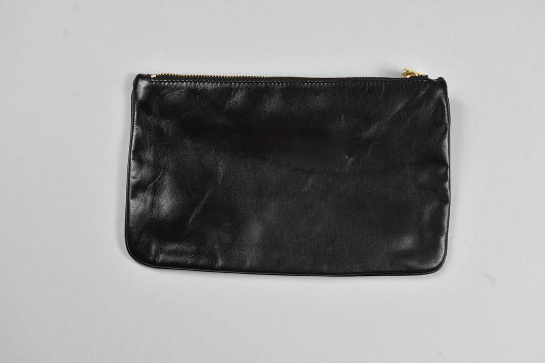 Women's Marc Jacobs Black Faux Leather Clutch DBIN6