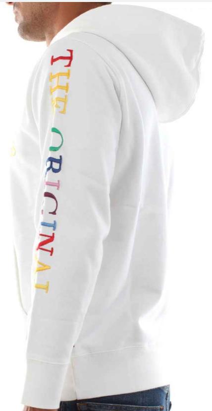 LEVI'S 90's LOGO HOODED PULLOVER WHITE SWEATSHIRT XL NEW $79