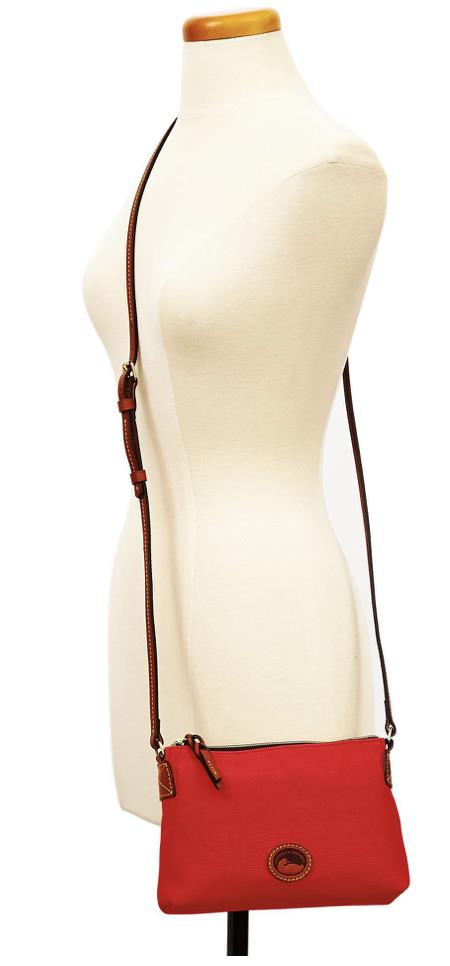 Dooney & Bourke Red Canvas Crossbody Pouchette New $98 DBIN6