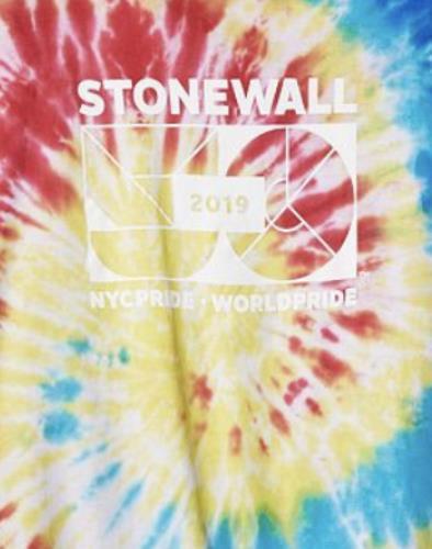 THE PHLUID PROJECT Stonewall Tie-dyed Graphic Tee Shirt Tie Dye S NEW $38 BLM11