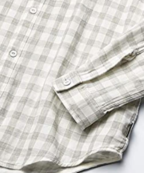 JOHN VARVATOS Neil Gingham Regular Fit Shirt M New $188 BLM12