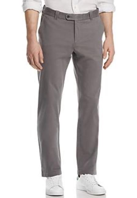 Bloomingdale's Men's Chino Classic Fit Pants Gray Size 38 NEW $98 BLM12