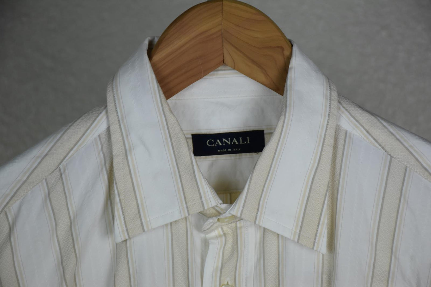 Canali Sportwear Men's Spread Collar Cotton Shirt Size M Mint