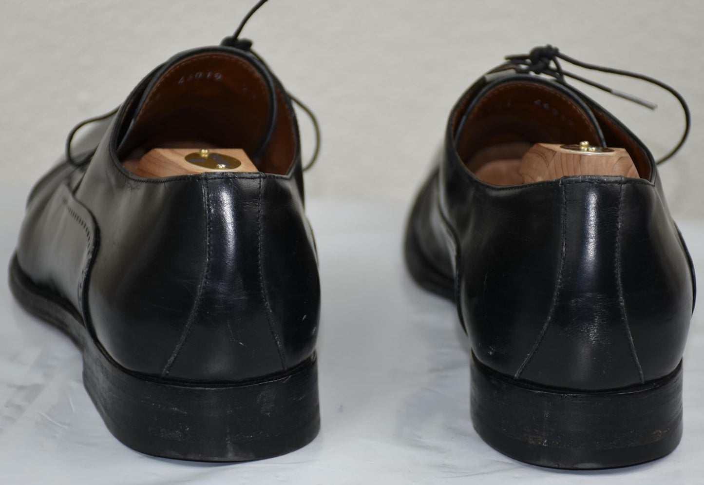 A. Testoni Men's Black Leather Cap Toe Oxford Shoe Size 9.5 -      10.5 US