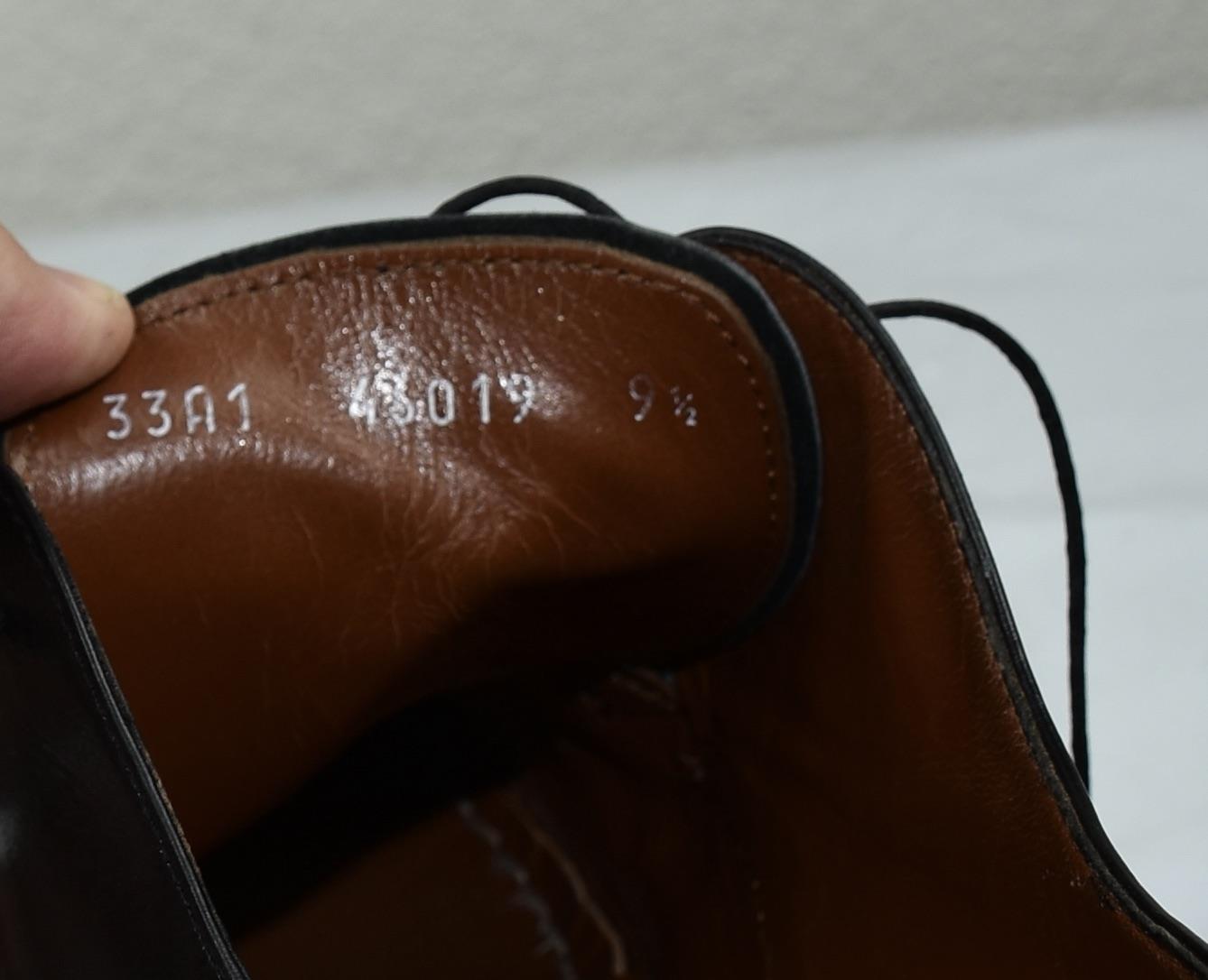 A. Testoni Men's Black Leather Cap Toe Oxford Shoe Size 9.5 -      10.5 US