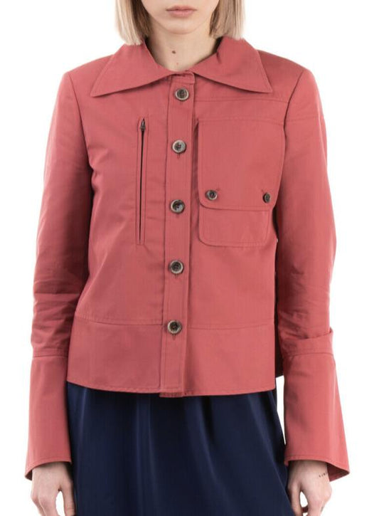 JIL SANDER NAVY Women's Jacket Pink Size 36 / M New $650