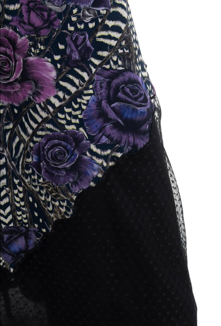 JUST CAVALLI Womens Viscose Crepe Maxi Lined Skirt Size 40/ S New $800 S04MA0233