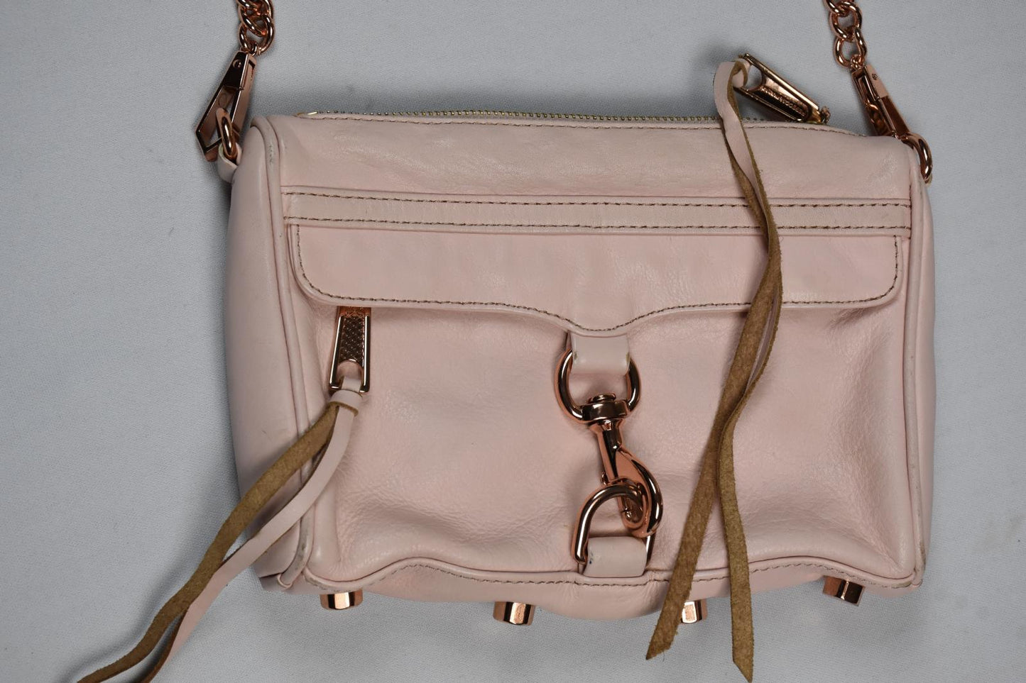 Rebecca Minkoff Pink Crossbody Leather Bag Purse DBIN7