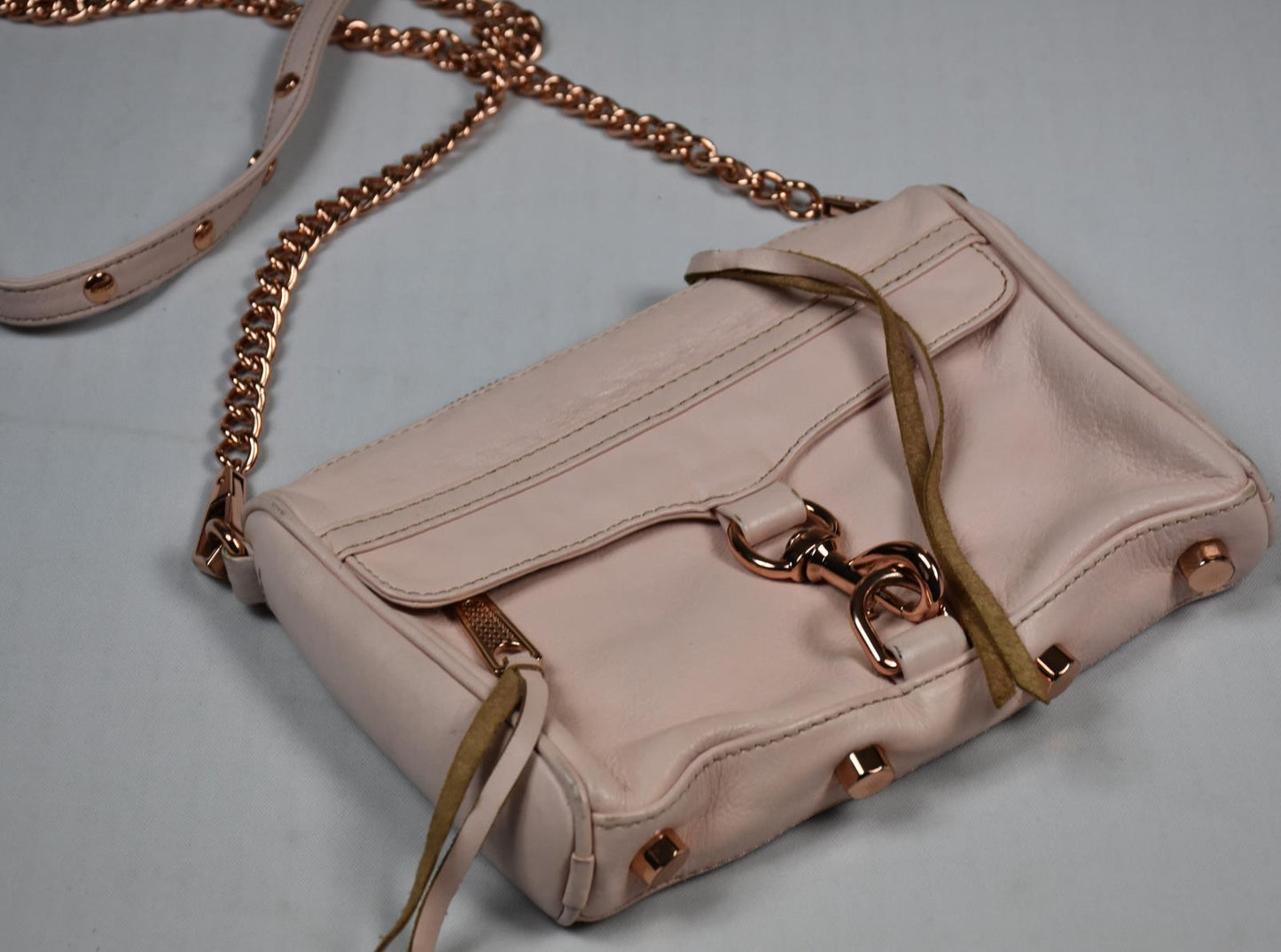 Rebecca Minkoff Pink Crossbody Leather Bag Purse DBIN7