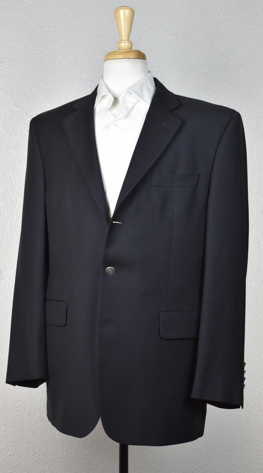 Jack Victor Men's Black Wool Sport Coat Jacket Blazer 42 R