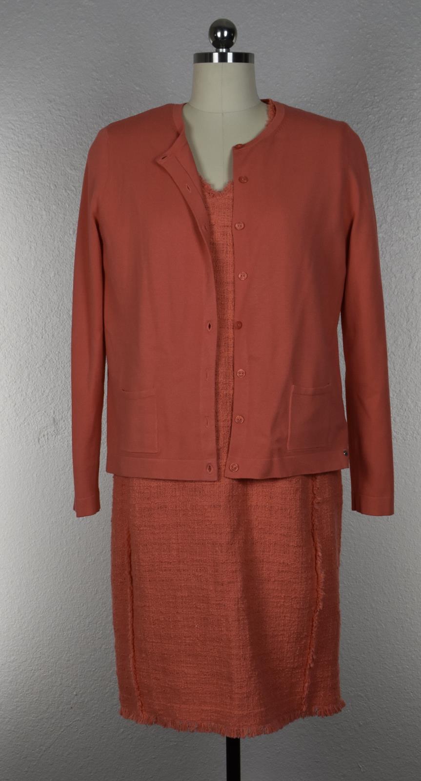 Luisa Cerano Women's Lined Dress + Matching Cardigan Sz 10