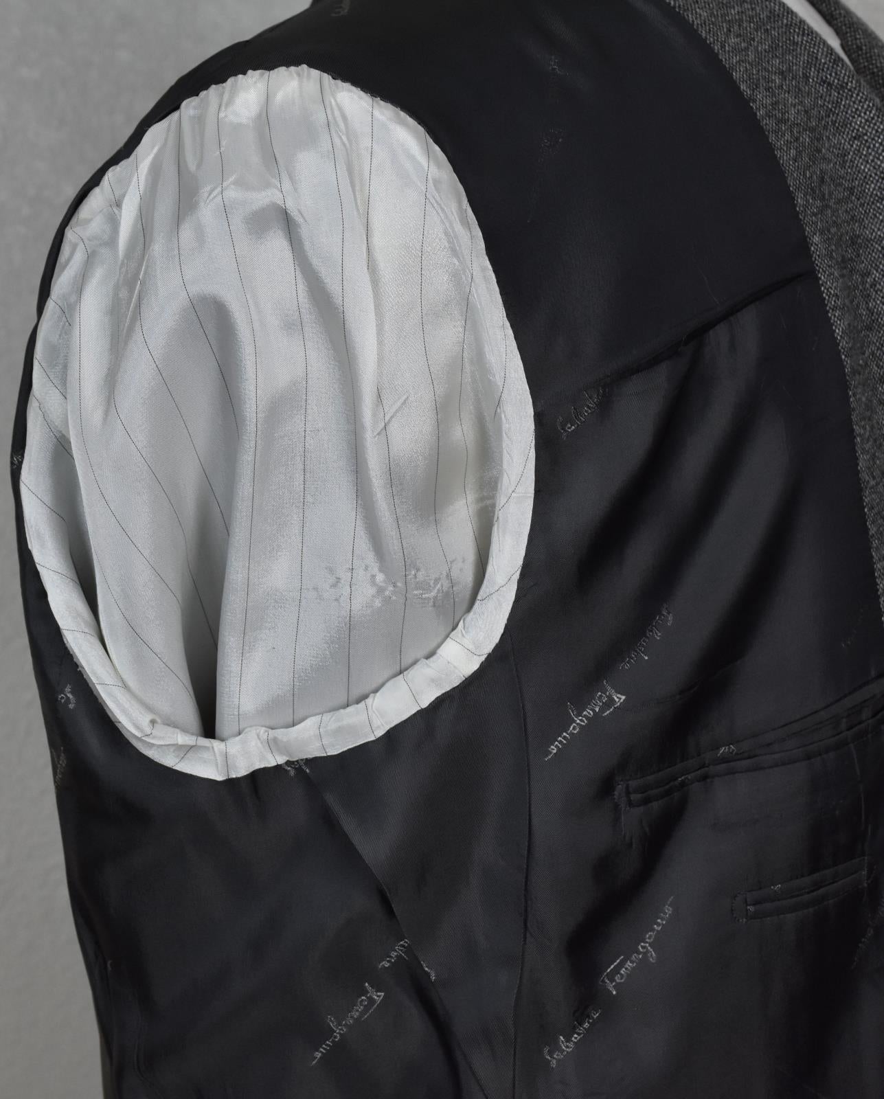 Salvatore Ferragamo Mens Blazer Wool Cashmere Silk Sport Coat Jacket 46 New