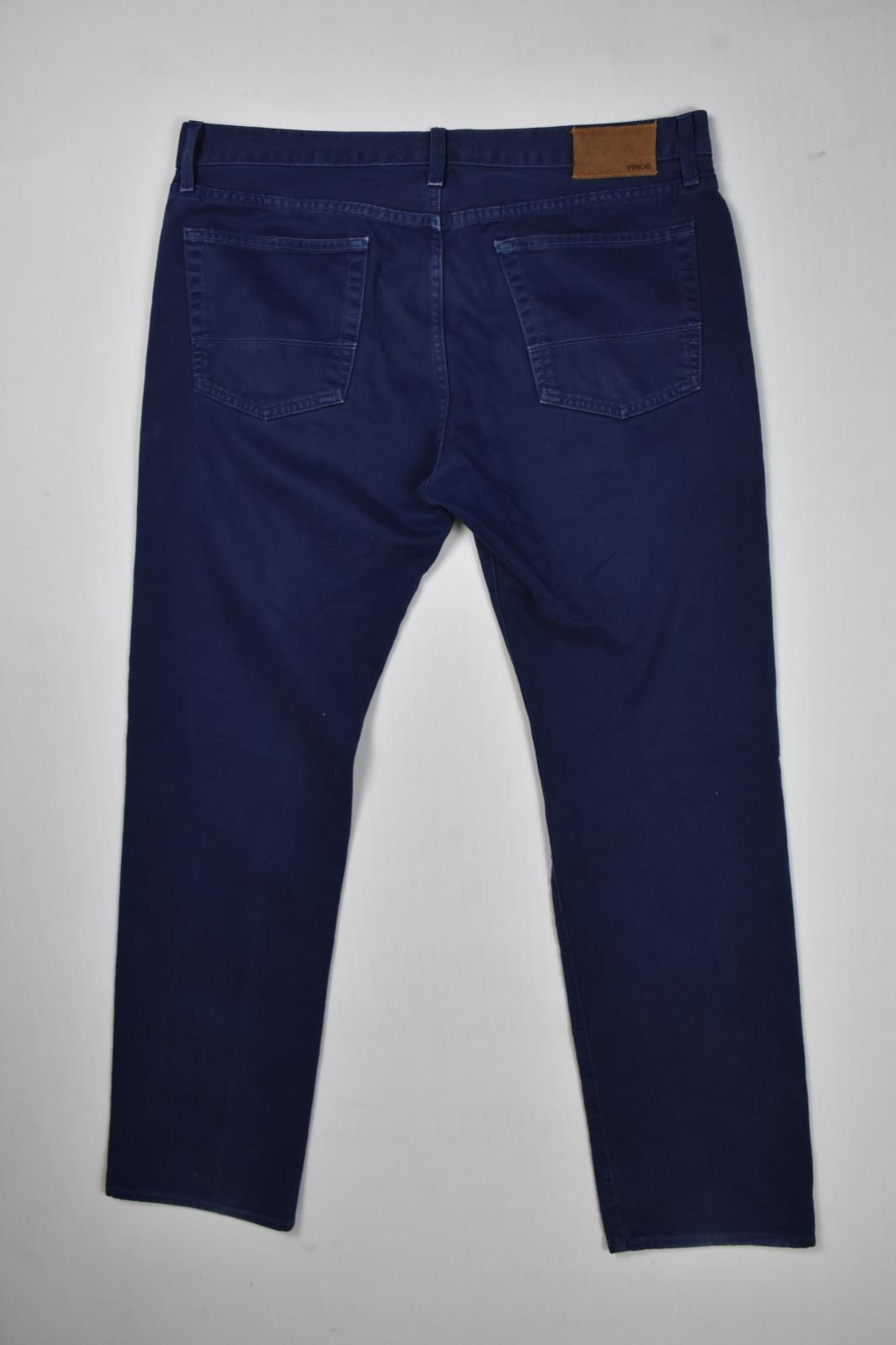 Vince Mens Blue Cotton 5 Pocket Button Fly Air Force Pants jeans Sz 36 mint $200