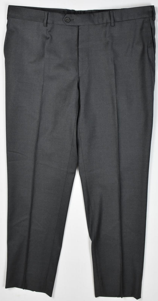 PAL ZILERI VIAGGIATORE Wool Gray Flat Front Dress Pants 38 - EU 54 New