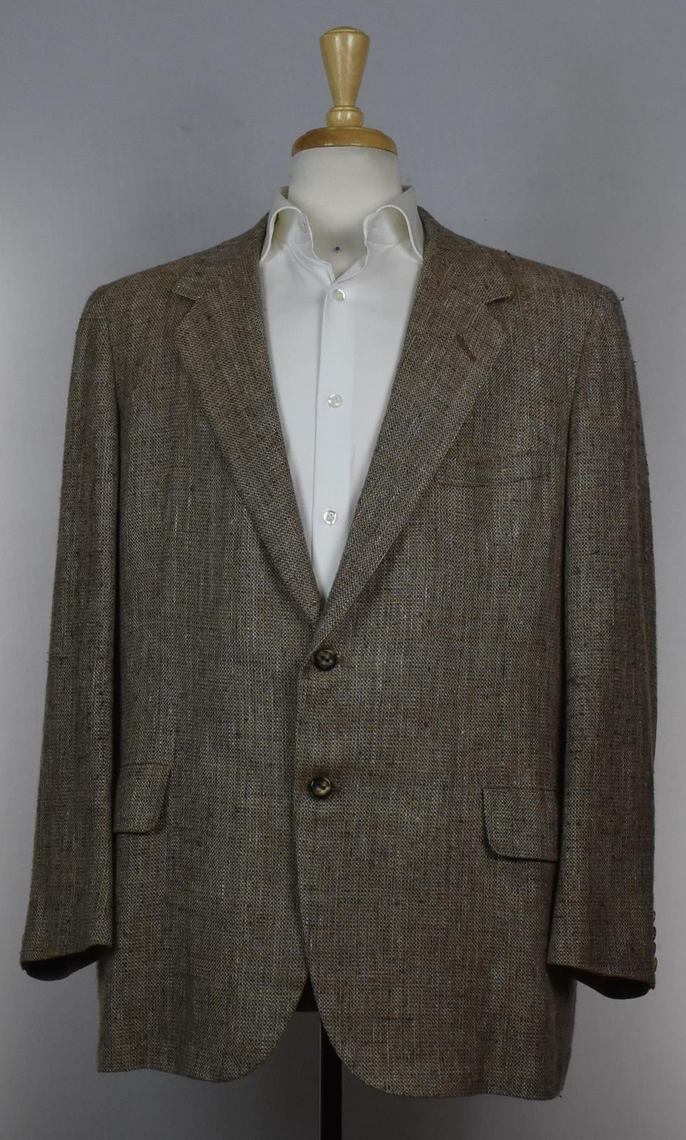 Oxxford Clothing Onwentsia Mens Wool  Silk Sport Coat Jacket 44 R Mint