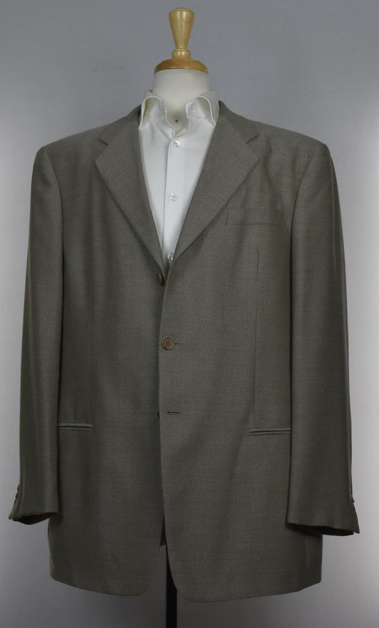 Giorgio Armani MANI Men's Khaki 3-BTN Wool Jacket Blazer Sportcoat 46 L Vintage