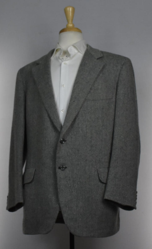 Oxxford Clothing Lake Forest Mens Thick Woven Tweed Wool Sport Coat Jacket 43 R