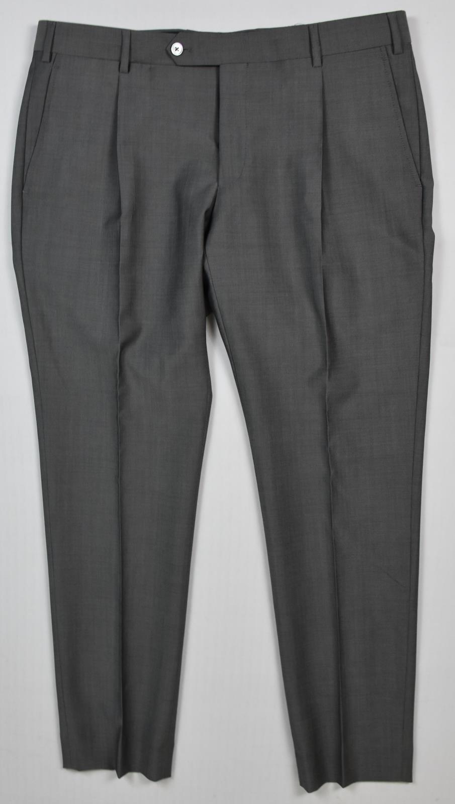 BAGNOLI SARTORIA NAPOLI Men's Bespoke Gray Wool Mohair 2-BTN Suit Size 42 R New