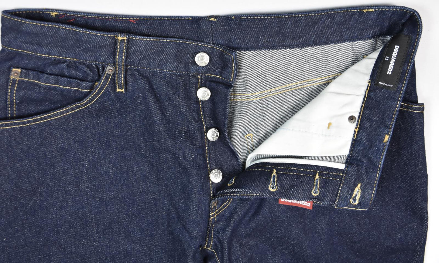 DSQUARED2 Caten Men's Tapered Slim Jeans Size 52 - 36 New Imperfect