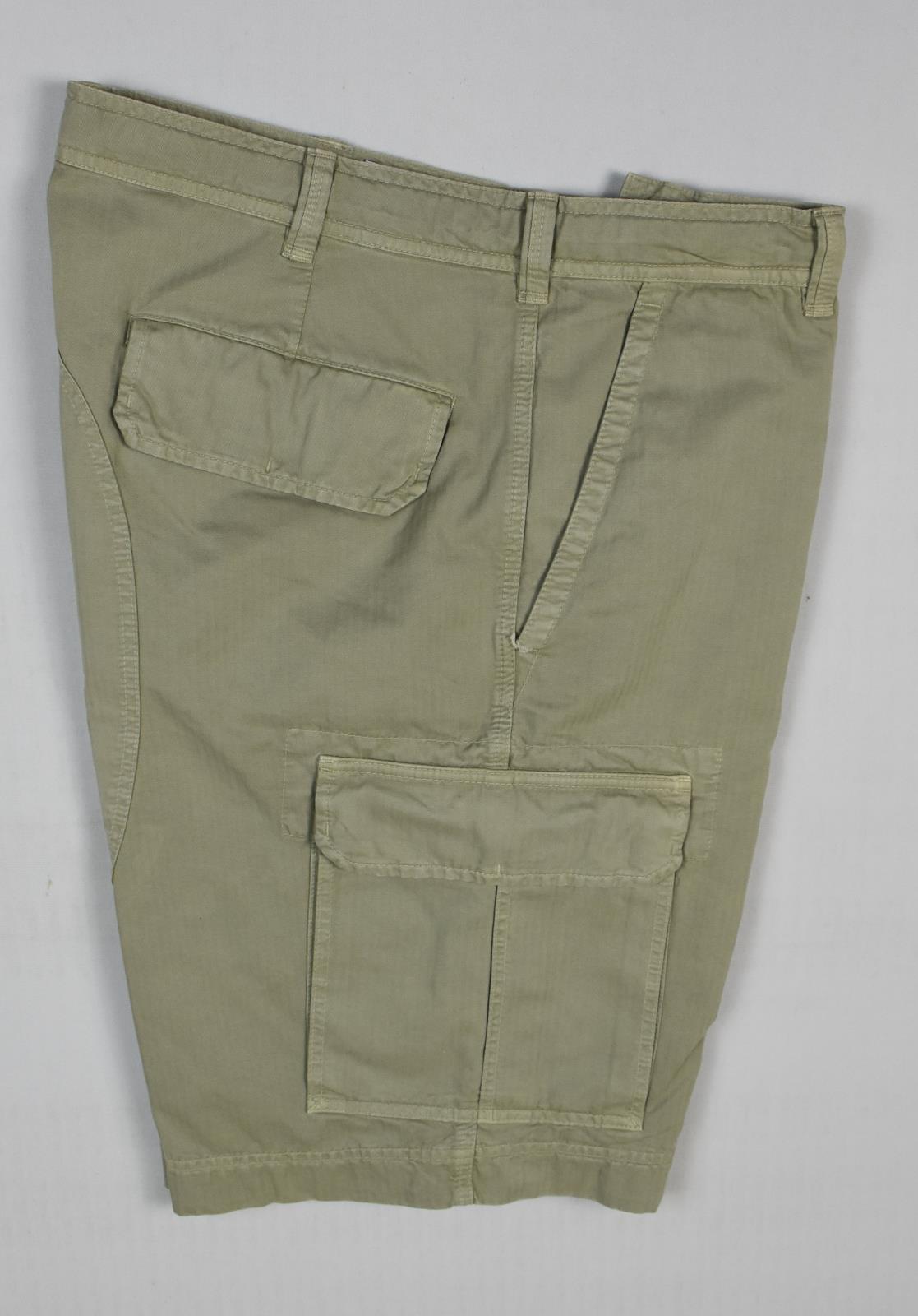 Brunello Cucinelli Men's Khaki Cargo Shorts Size 50 - 34 New Imperfect