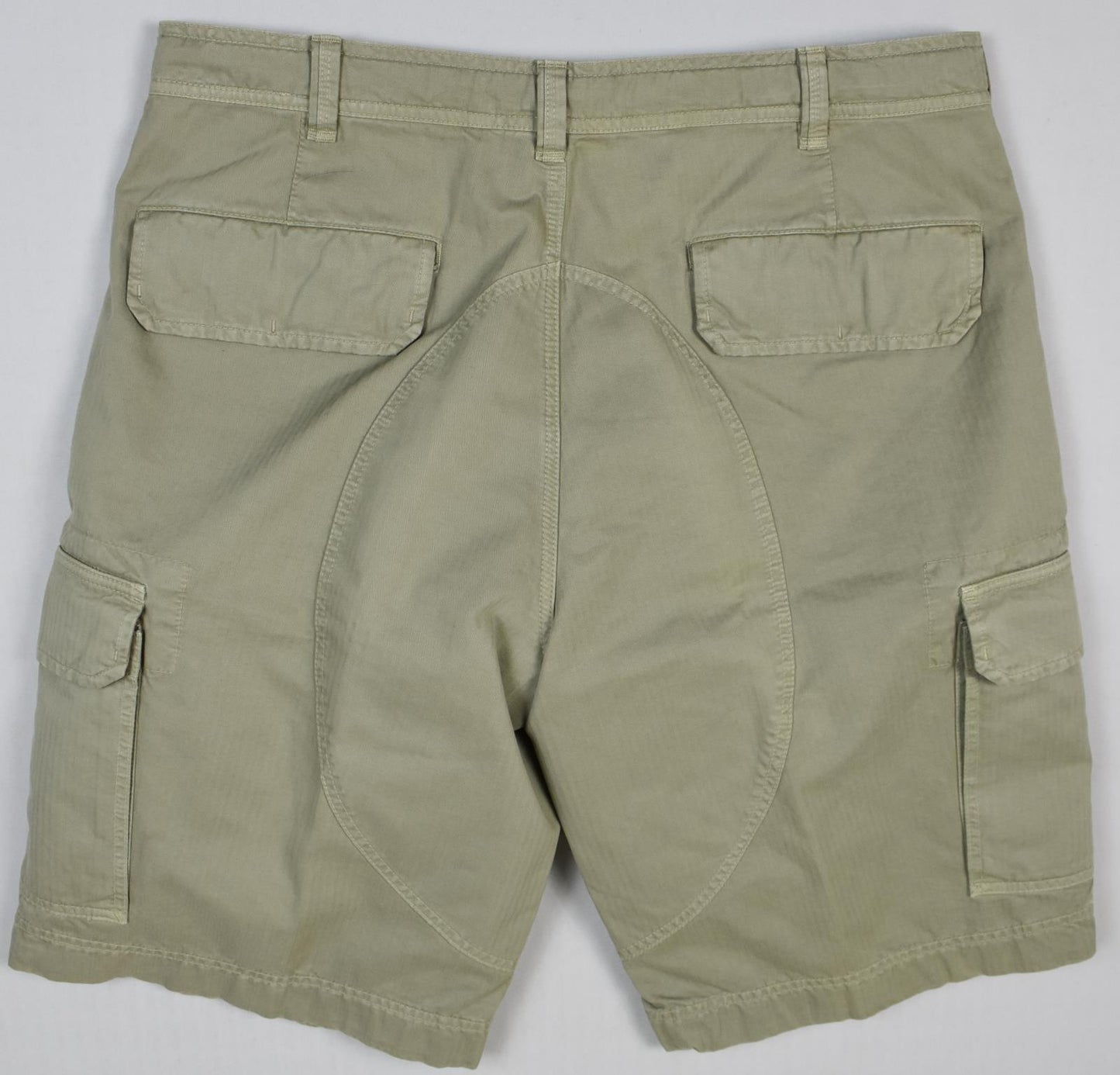 Brunello Cucinelli Men's Khaki Cargo Shorts Size 50 - 34 New Imperfect