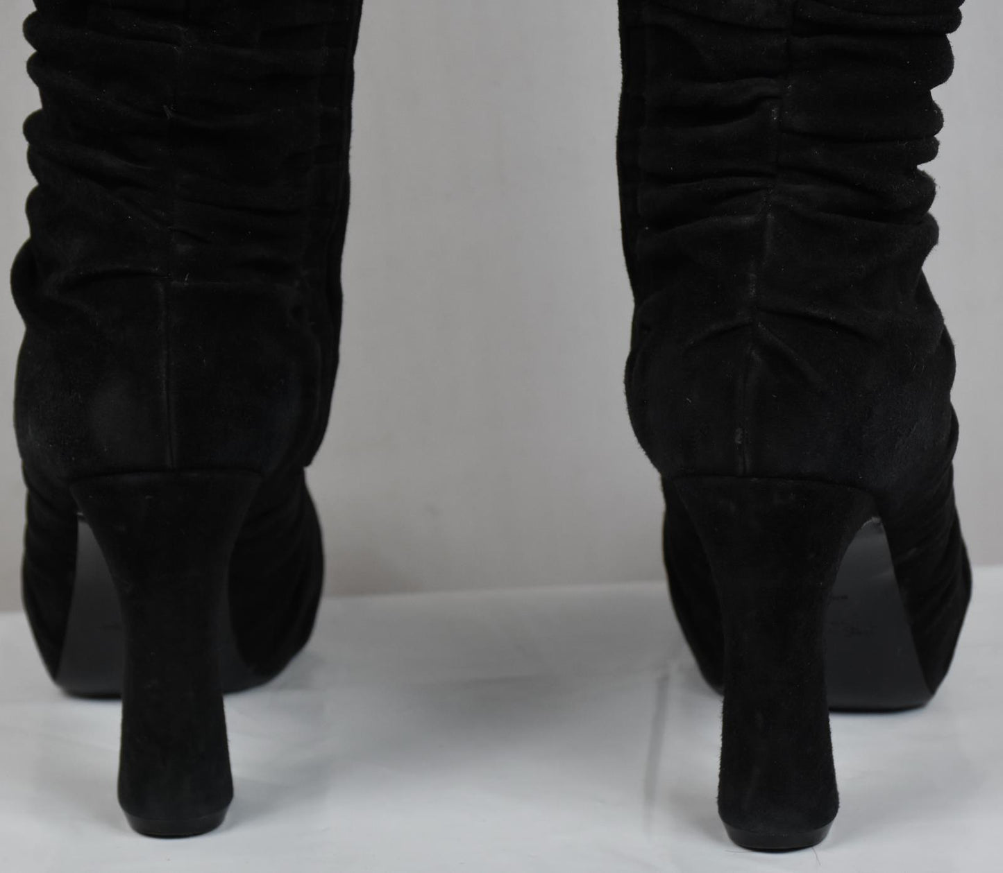 Yves Saint Laurent Women's SuedE Knee Booties Heels Shoes Size 36 - 5.5 US