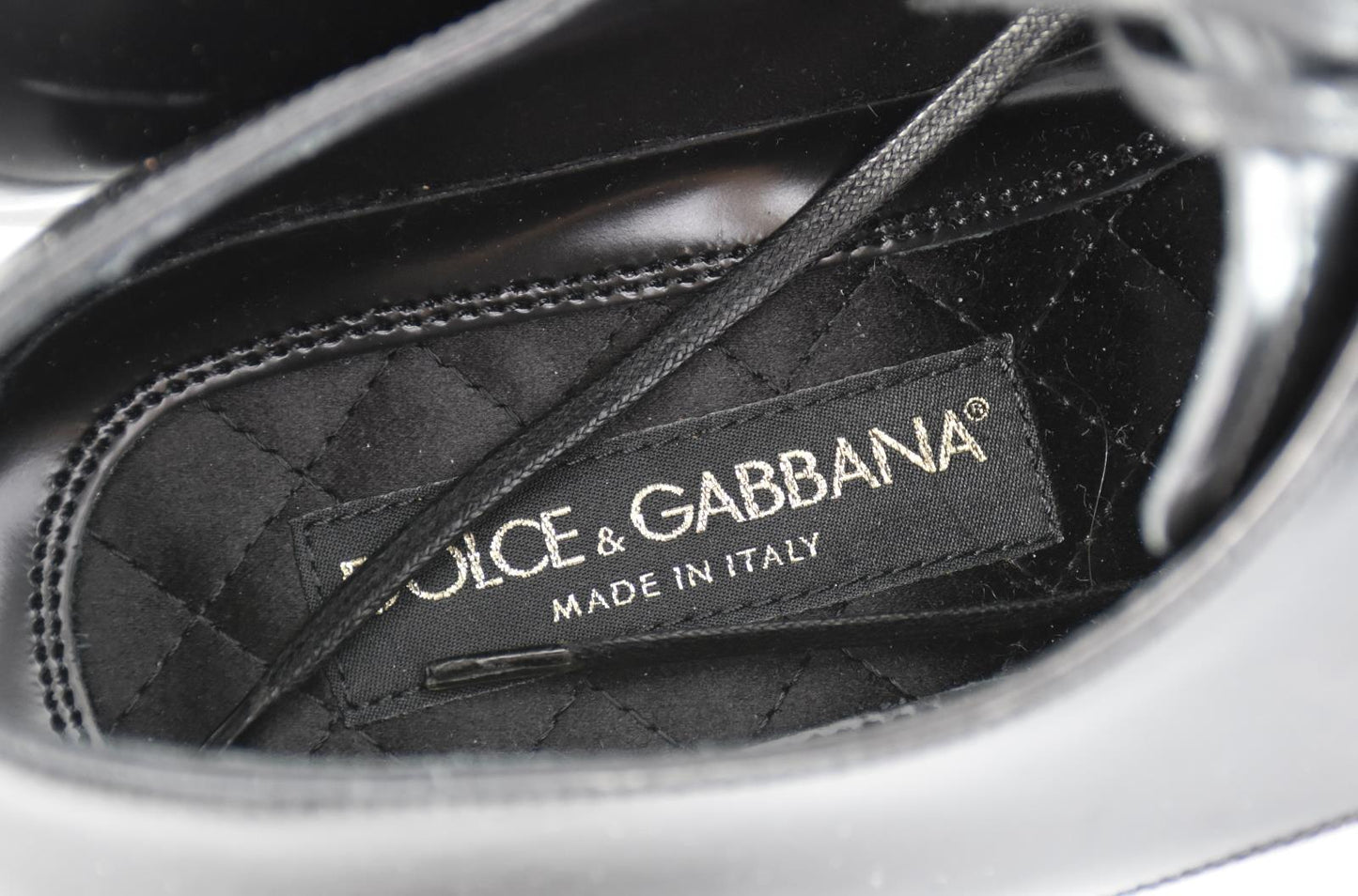 DOLCE & GABBANA Men's Shoes Derby Napoli Black Leather Formal 6.5 - 7.5 US $1400