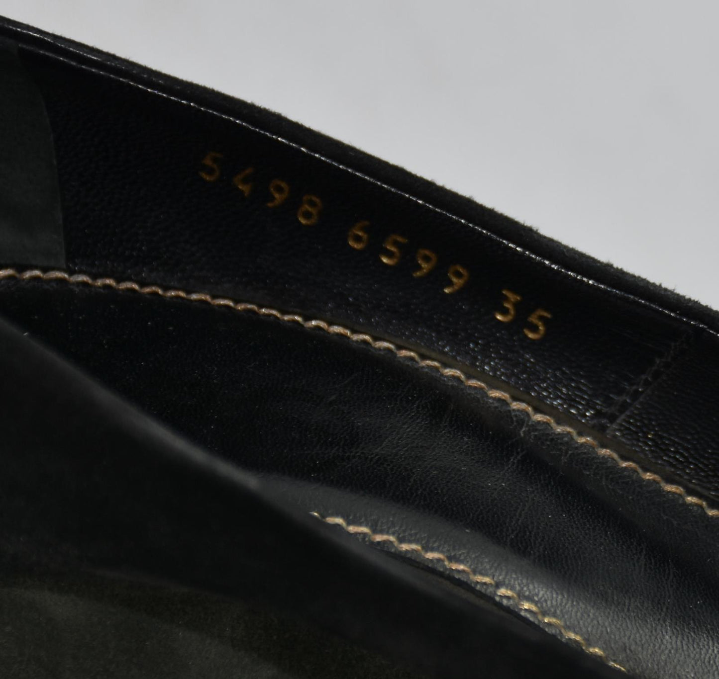 YSL Yves Saint Laurent Suede WEDGE Peep Toe Platform Pumps Heels Size 35 = 5