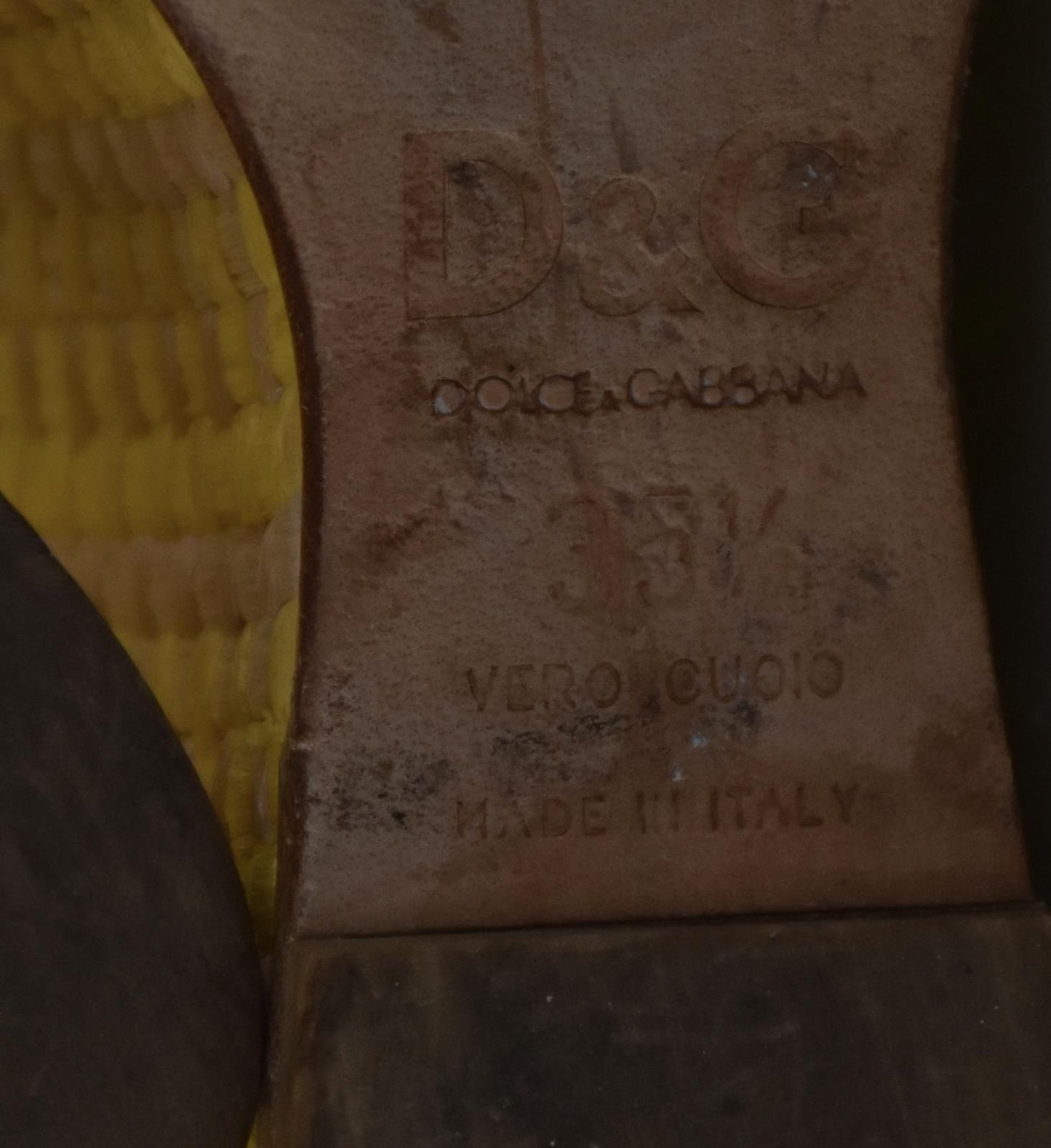 D&G Dolce Gabbana Runway WEDGE Platform Pumps Heels Shoes Size 35.5 = 5.5