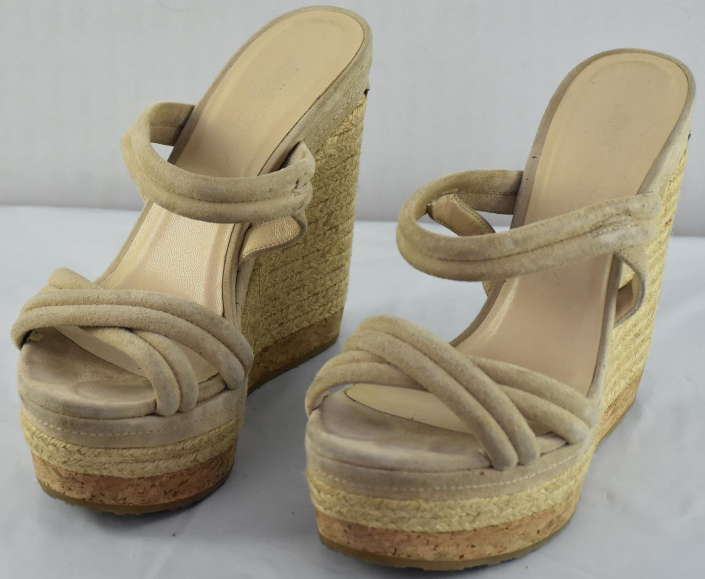 Jimmy Choo Women's Espadrille Platform Slides Sandals Shoes Heels Size  36 = 6