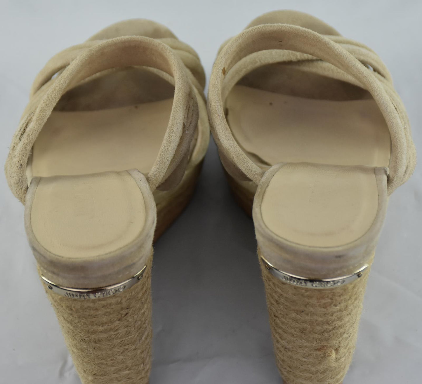 Jimmy Choo Women's Espadrille Platform Slides Sandals Shoes Heels Size  36 = 6