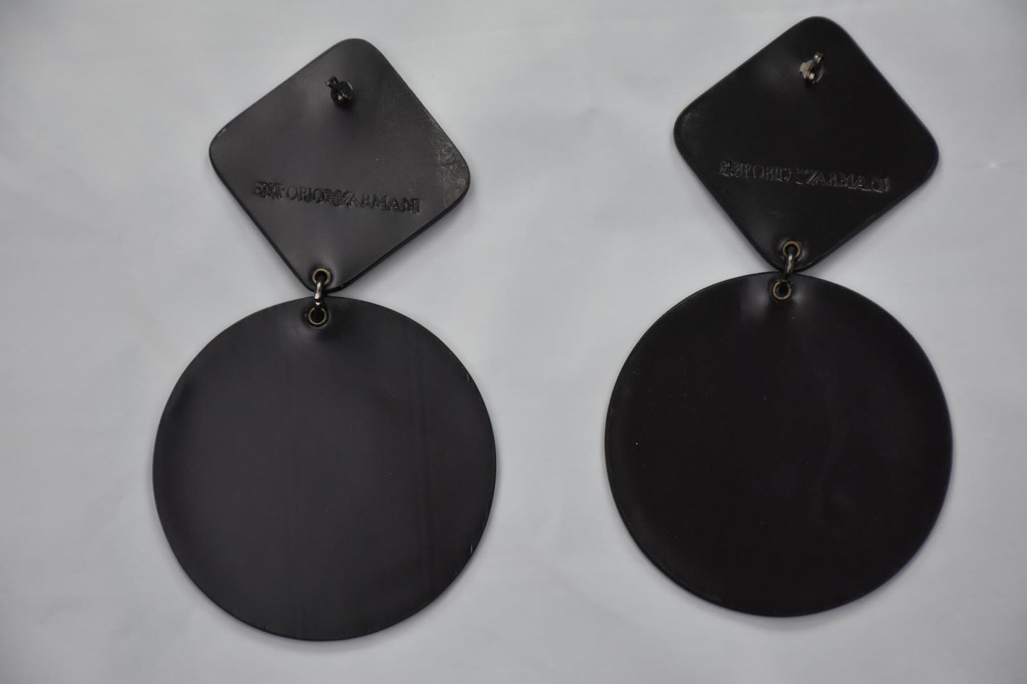 Emporio Armani Earrings Dangle Plastic Loop Circle Mint Jewelry