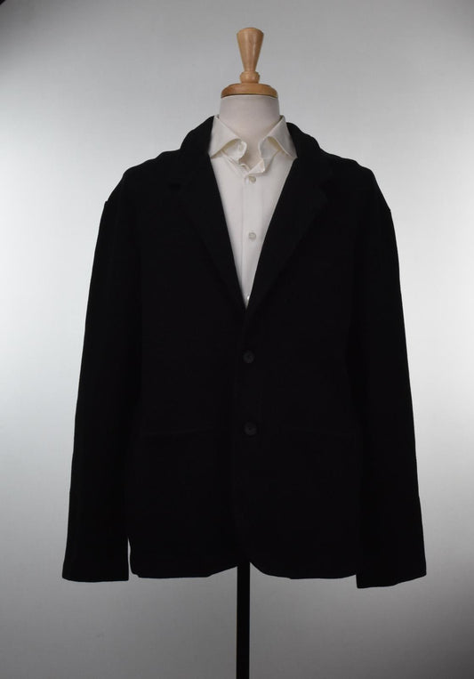 Z Zegna Mens M Black Cardigan Jersey Sweater Jacket Blazer Cotton New $795