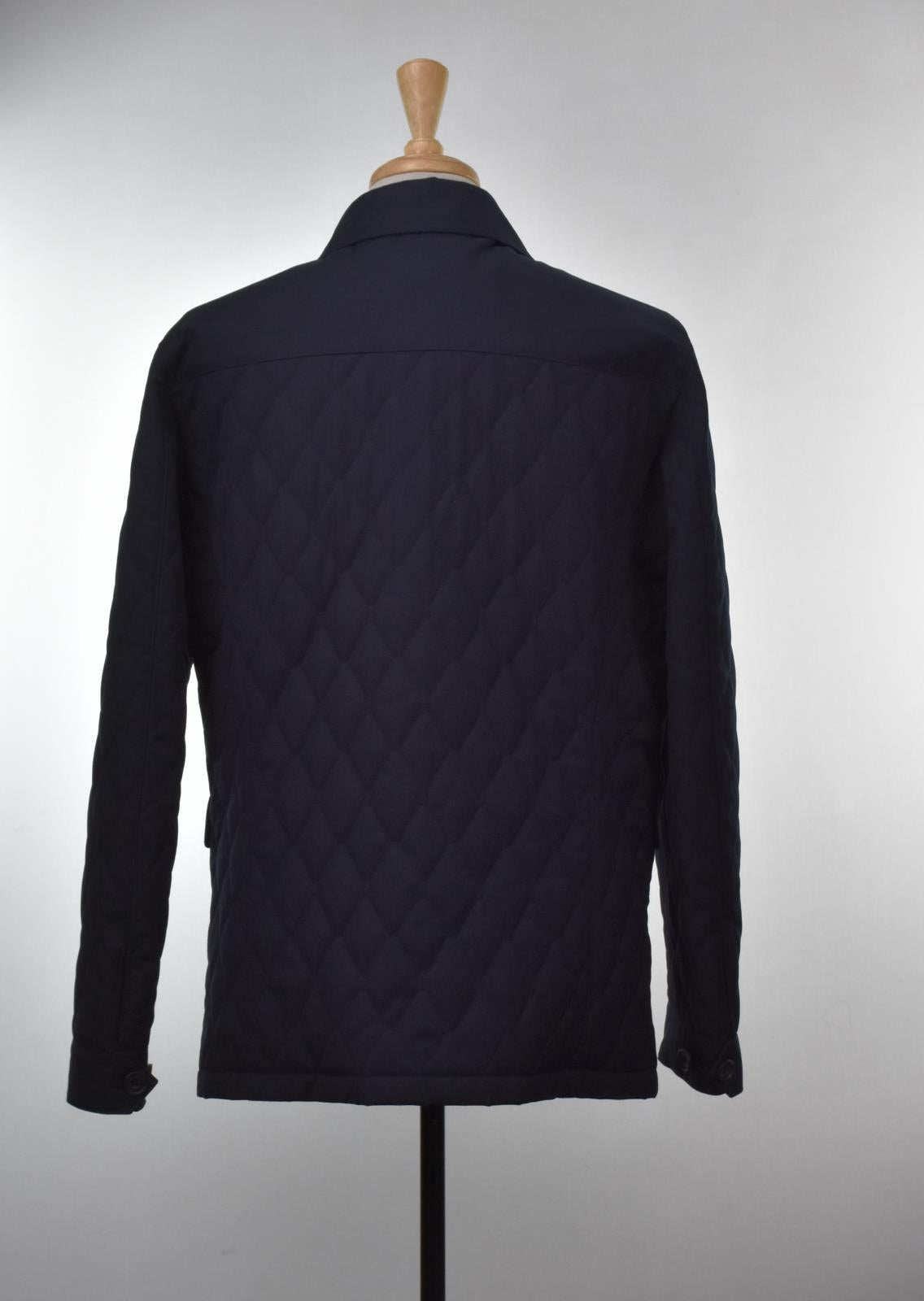 CORNELIANI Men's Diamond Quilted Jacket Navy Coat Size 50 - L - 40 US NEW $995