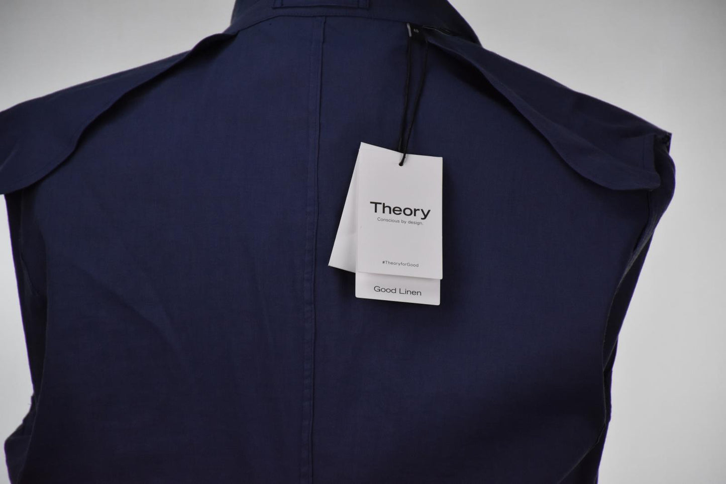 Theory Mens Linen Blend Slim Blazer Blue Clinton Eco Crunch Stretch 44R New $445