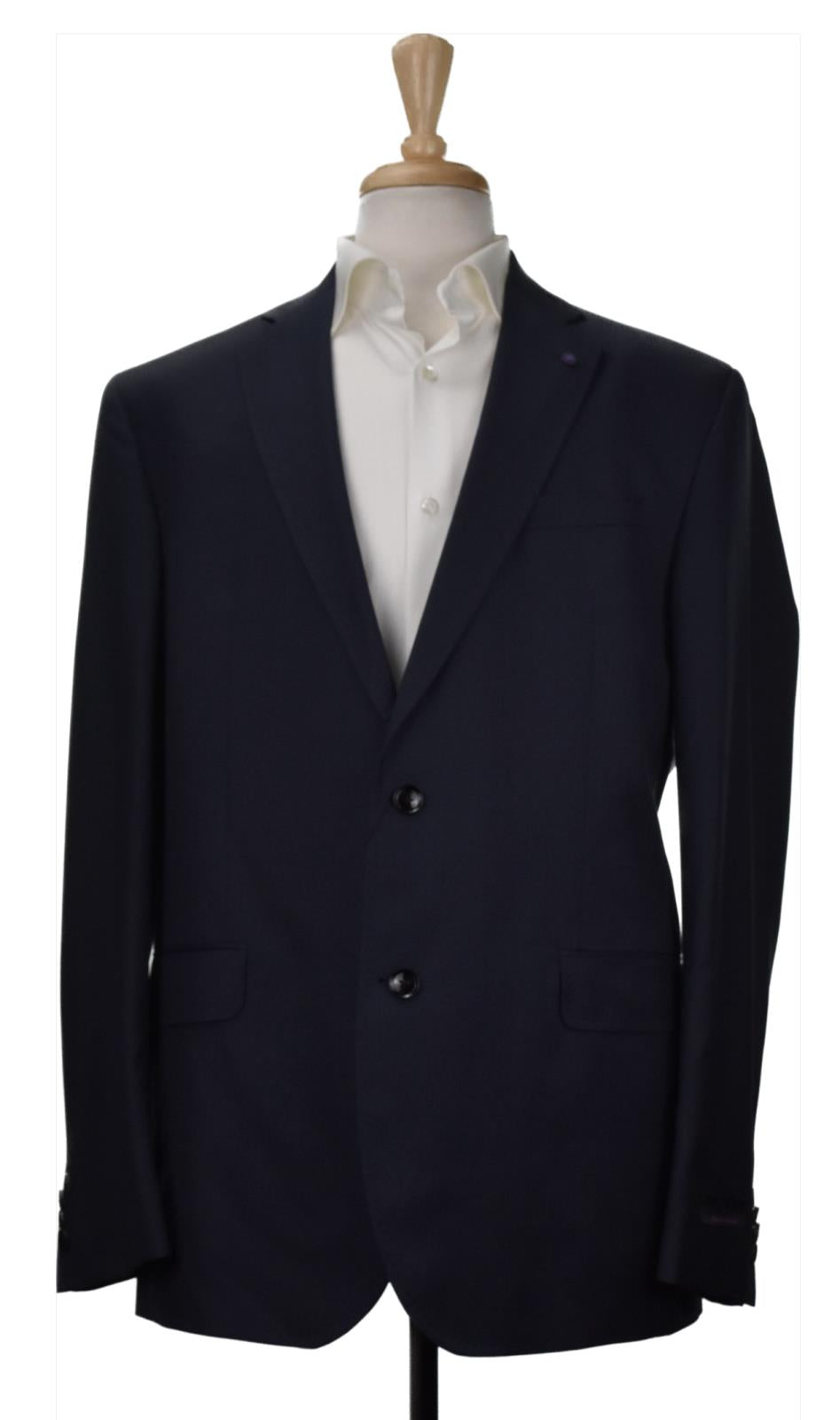 Ted Baker Men's Roger Wool Navy Woven Slim Suit Size 44 L New $800