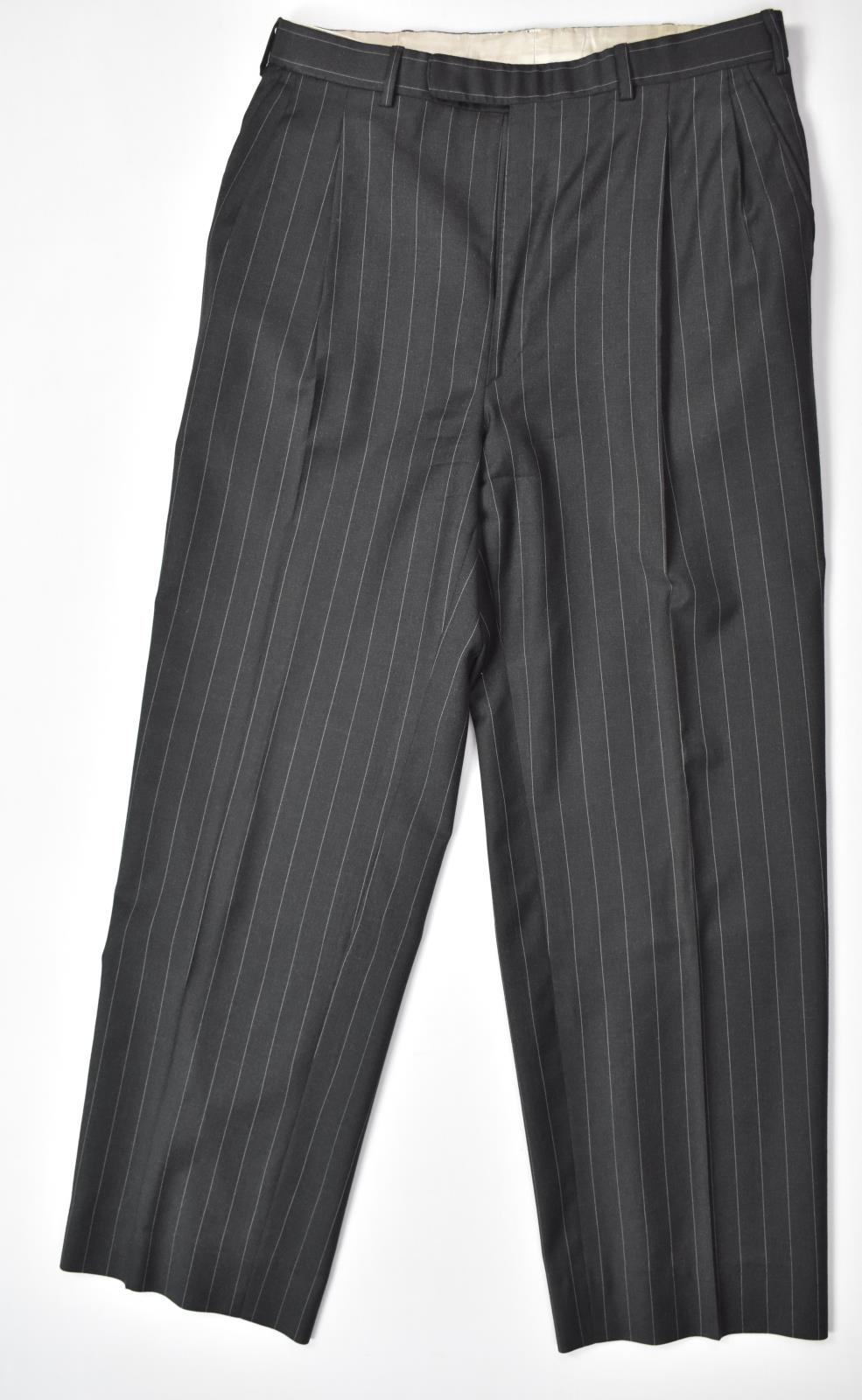 Brioni Men's Traiano Gray Stripe 3-BTN Wool Suit Size 40 R Mint Tailored